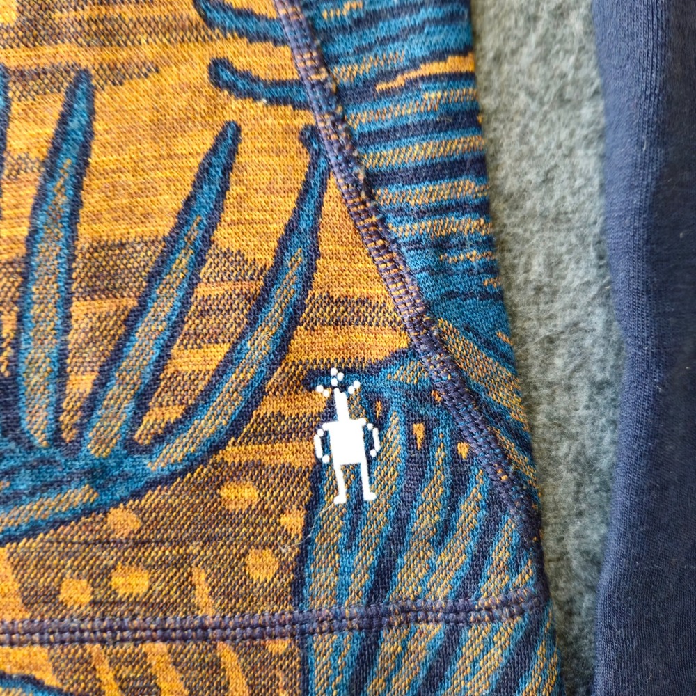 Smartwool Merino 250 Base Layer M Navy Palm Merino Wool Outdoors Hiking Granola - Picture 5 of 10